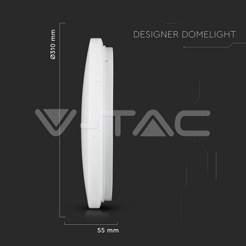 LED Плафониера - 24W SMART Звезди RGB +WW + CW - изглед 7