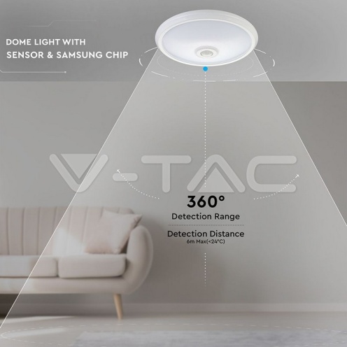 LED Плафониера SAMSUNG ЧИП - 12W Сензор 4000К 900Lm - изглед 9 - rZ commerce LED Плафониера SAMSUNG ЧИП - 12W Сензор 4000К 900Lm - изглед 9