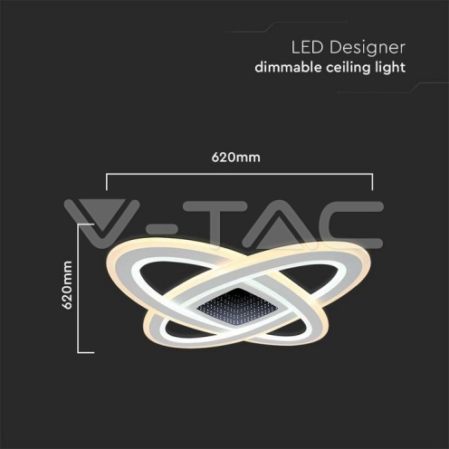 130W LED Осветител За Таван 13600lm CCT: 3000K+6000K Димираща + Дистанционно - изглед 8