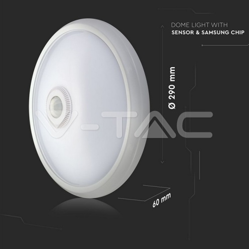 LED Плафониера SAMSUNG ЧИП - 12W Сензор 4000К 900Lm - изглед 2 - rZ commerce LED Плафониера SAMSUNG ЧИП - 12W Сензор 4000К 900Lm - изглед 2