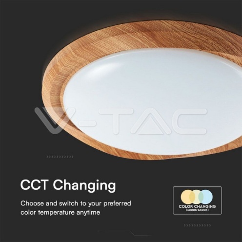 30W / 60W / 30W Плафон 3в1 Циклон CCT 6000lm дърво - изглед 4 - rZ commerce 30W / 60W / 30W Плафон 3в1 Циклон CCT 6000lm дърво - изглед 4