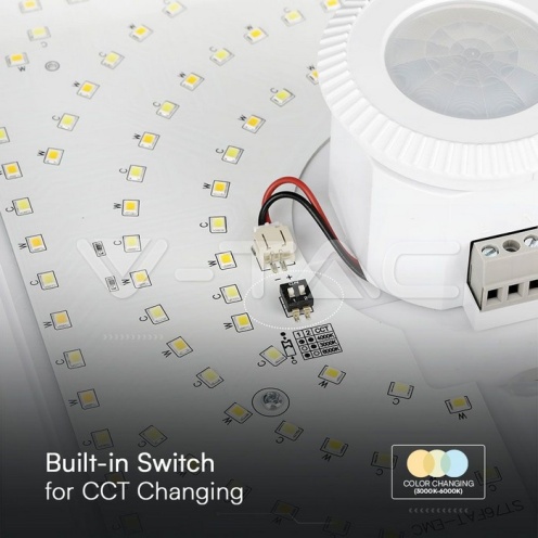 12W LED Плафон Със Сензор SAMSUNG Чип 3 в 1 Квадрат Бяло Тяло - изглед 11 - rZ commerce 12W LED Плафон Със Сензор SAMSUNG Чип 3 в 1 Квадрат Бяло Тяло - изглед 11