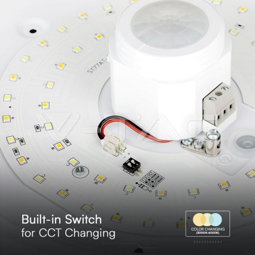 12W LED Плафон Със Сензор SAMSUNG CHIP 3IN1 Кръг Бяло Тяло 900lm - изглед 11 - rZ commerce 12W LED Плафон Със Сензор SAMSUNG CHIP 3IN1 Кръг Бяло Тяло 900lm - изглед 11