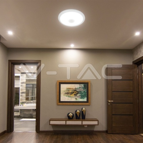 12W LED Плафон Със Сензор SAMSUNG CHIP 3IN1 Кръг Бяло Тяло 900lm - изглед 4 - rZ commerce 12W LED Плафон Със Сензор SAMSUNG CHIP 3IN1 Кръг Бяло Тяло 900lm - изглед 4
