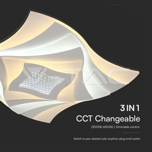 63W LED Плафон 3 Степени Димиращ с Дистанционно Бяло Тяло IP20 - изглед 4 - rZ commerce 63W LED Плафон 3 Степени Димиращ с Дистанционно Бяло Тяло IP20 - изглед 4