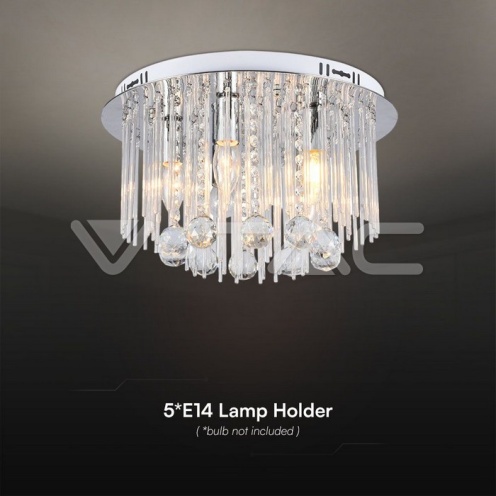 LED Плафон Дизайн Кристал D400 E14 - изглед 3