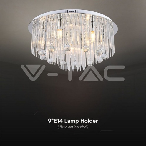 LED Плафон Дизайн Кристал Тяло D600 E14 - изглед 3