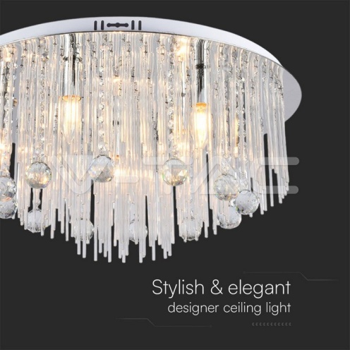 LED Плафон Дизайн Кристал Тяло D600 E14 - изглед 2