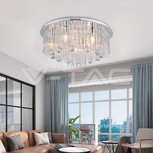 LED Плафон Дизайн Кристал Тяло D600 E14 - изглед 5