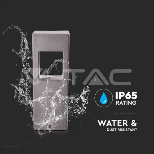 12W Стенна Лампа Бетон Светло Сив IP65 - изглед 8