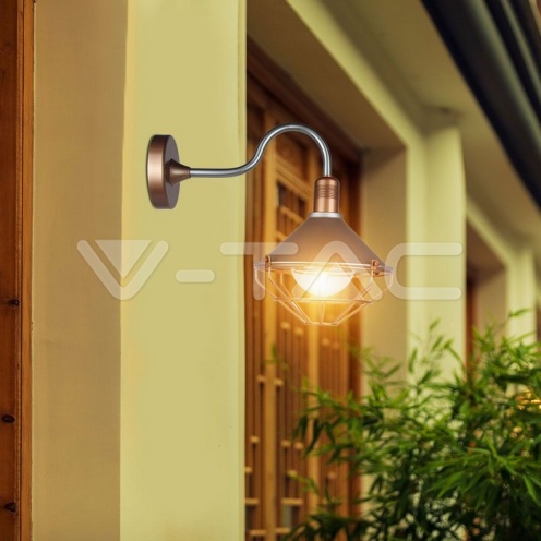 Стенна Лампа GLO E27 IP65 Ф250 Розово Злато - изглед 6