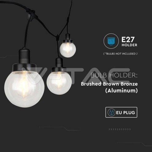 Поредица 6хЕ27 GLO IP65 Ф150 Черна - изглед 5 - rZ commerce Поредица 6хЕ27 GLO IP65 Ф150 Черна - изглед 5