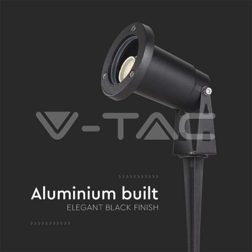 Колче за земя алуминий черно GU10 IP65 (88*75*245mm) - изглед 3 - rZ commerce Колче за земя алуминий черно GU10 IP65 (88*75*245mm) - изглед 3