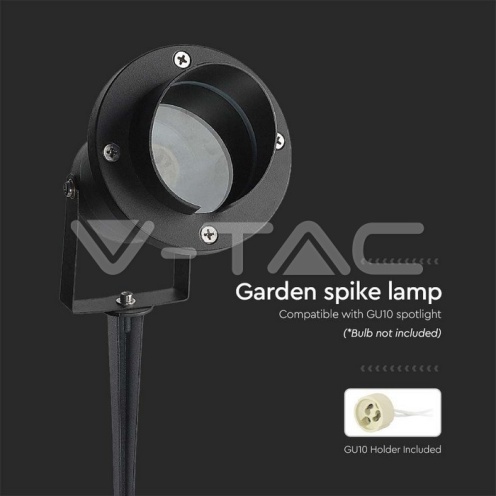 GU10 Градинско Тяло Колче Черно Тяло IP65 - изглед 6