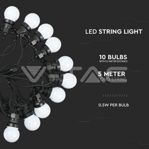 0.5W Поредица Крушки 5М 10 Крушки 24V 3000K. - изглед 3