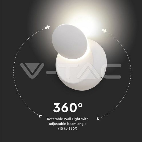 6W Аплик Bridglux Chip Бяло Тяло Кръг 4000K - изглед 1