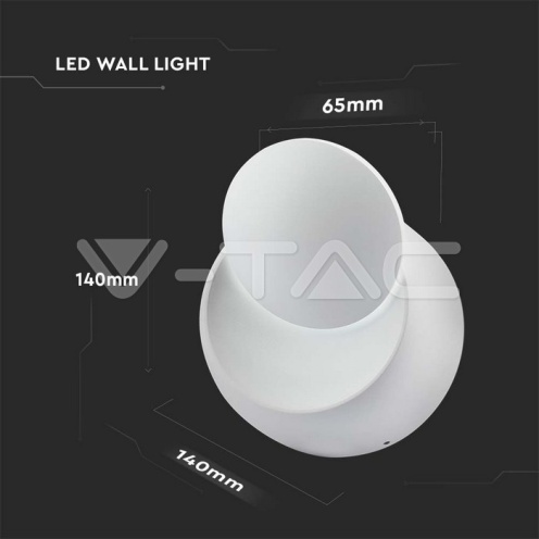 6W Аплик Bridglux Chip Бяло Тяло Кръг 4000K - изглед 3
