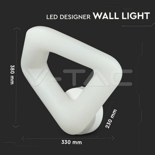 20W LED Стенна Лампа Бяла Димираща 3000K - изглед 2 - rZ commerce 20W LED Стенна Лампа Бяла Димираща 3000K - изглед 2