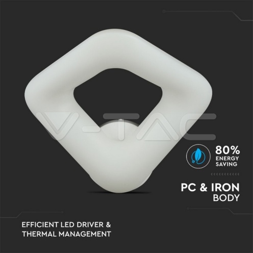 20W LED Стенна Лампа Бяла Димираща 3000K - изглед 9 - rZ commerce 20W LED Стенна Лампа Бяла Димираща 3000K - изглед 9