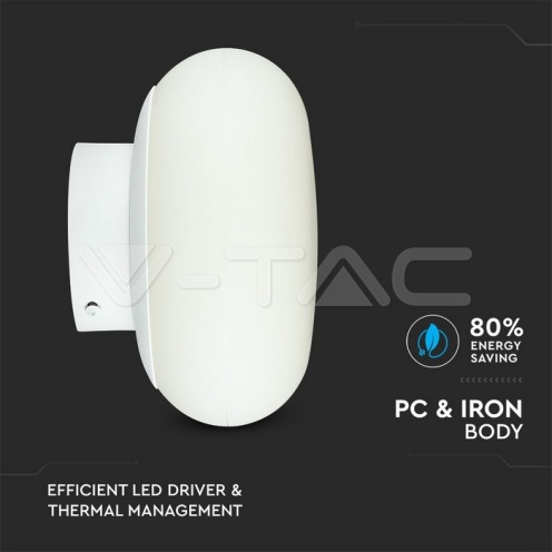12W LED Стенна Лампа Бяла Димираща 3000K - изглед 7