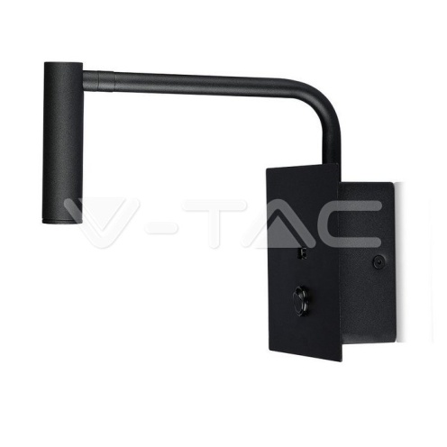 3W LED Стенна Лампа Спалня С Ключ И USB Бяла 3000К - изглед 1