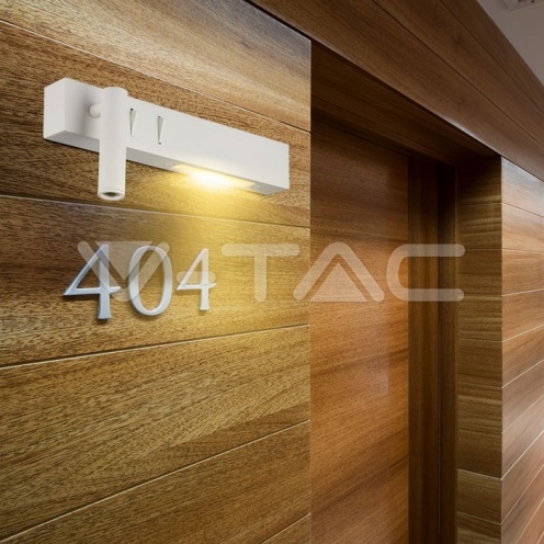3W+3W LED Стенна Лампа Спалня Бяла 3000К - изглед 7
