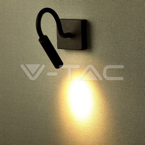 3W LED Стенна Лампа Спалня Черна 3000К - изглед 4 - rZ commerce 3W LED Стенна Лампа Спалня Черна 3000К - изглед 4