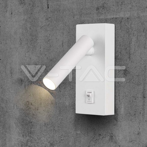 2W LED Стенен аплик хотел квадрат 4000K бяло тяло 150Lm - изглед 2