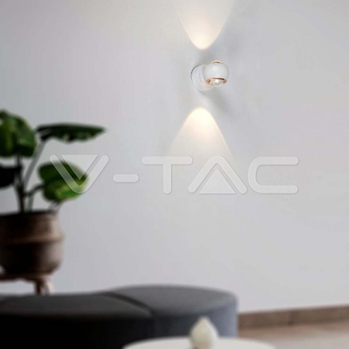 10W LED Стенна лампа бяло тяло 3000K 950Lm - изглед 5