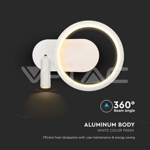 LED Осветител 14W Хотел Аплик Бял 4000K - изглед 3