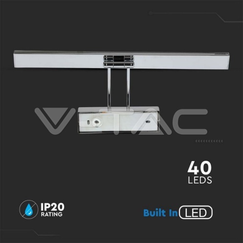 8W LED Лампа За Картина Подвижна Хром ф455 3000К - изглед 9