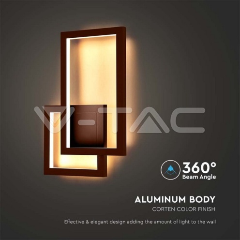 20W Стенна Лампа Corten 3000K IP54 - изглед 3
