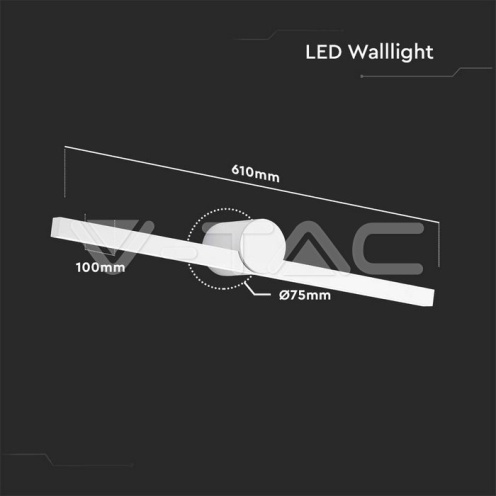 LED 10W осв. за огледало 3000К бял - изглед 6