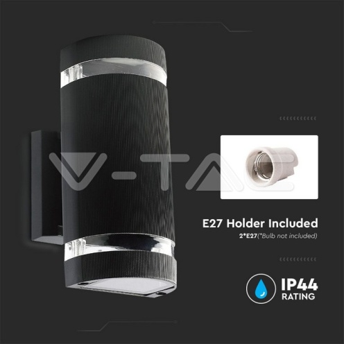 LED Стенна Лампа Черна Кръг IP44 - изглед 4