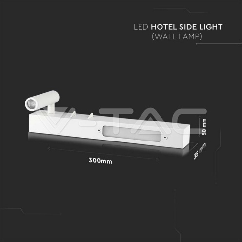 3+6W LED Стенна Лампа За Стена Бяла 3000K - изглед 7 - rZ commerce 3+6W LED Стенна Лампа За Стена Бяла 3000K - изглед 7