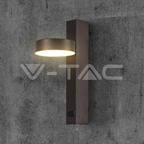 8W LED Аплик с USB 3000K Черно Тяло - изглед 3