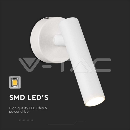2W LED Стенен Аплик Хотел Кръг 4000K Бяло Тяло - изглед 7