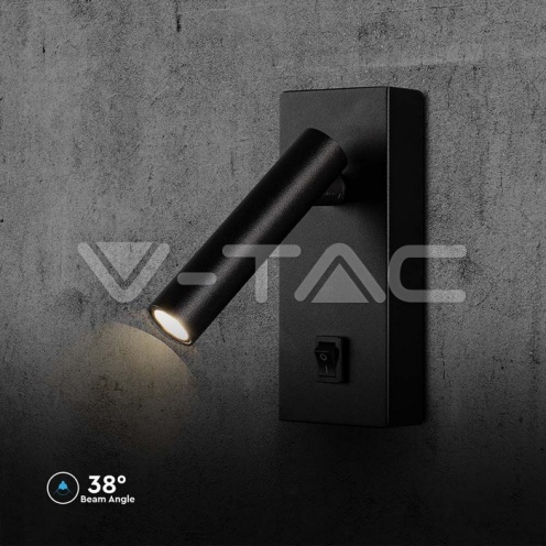 2W LED Стенен Аплик Хотел Квадрат 4000K Черно Тяло - изглед 6 - rZ commerce 2W LED Стенен Аплик Хотел Квадрат 4000K Черно Тяло - изглед 6