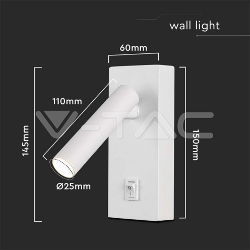 2W LED Стенен Аплик Хотел Квадрат 3000K Бяло Тяло - изглед 1 - rZ commerce 2W LED Стенен Аплик Хотел Квадрат 3000K Бяло Тяло - изглед 1
