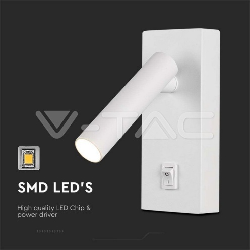 2W LED Стенен Аплик Хотел Квадрат 3000K Бяло Тяло - изглед 7 - rZ commerce 2W LED Стенен Аплик Хотел Квадрат 3000K Бяло Тяло - изглед 7