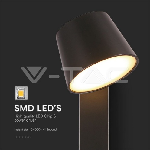 LED аплик 8W с USB 3000k 900lmm черно - изглед 8