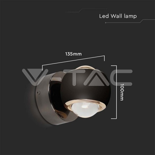 10W LED Стенна Лампа Черно Тяло 3000K - изглед 2 - rZ commerce 10W LED Стенна Лампа Черно Тяло 3000K - изглед 2