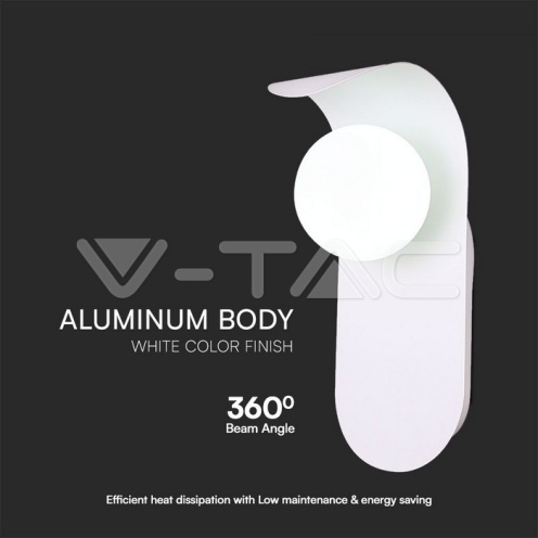 LED Дизайнерски аплик 1хG9 бяла - изглед 4 - rZ commerce LED Дизайнерски аплик 1хG9 бяла - изглед 4