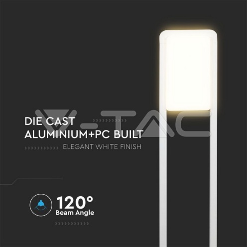 10W Градинска Наземна Бяла SAMSUNG ЧИП IP65 6500K - изглед 6