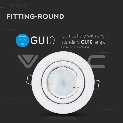 GU10 Корпус Луна Кръг Оринтируема Бяла - изглед 8 - rZ commerce GU10 Корпус Луна Кръг Оринтируема Бяла - изглед 8