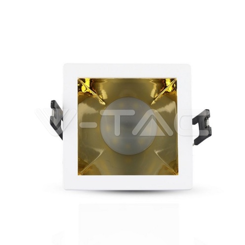 GU10 Отливка Квадрат Бяло+Златно VT-875 - изглед 3 - rZ commerce GU10 Отливка Квадрат Бяло+Златно VT-875 - изглед 3