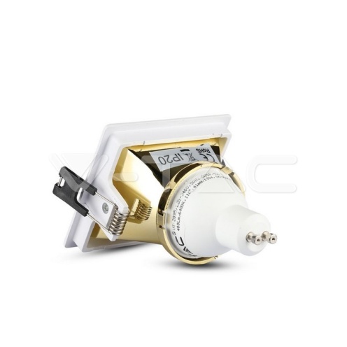 GU10 Отливка Квадрат Бяло+Златно VT-875 - изглед 5 - rZ commerce GU10 Отливка Квадрат Бяло+Златно VT-875 - изглед 5