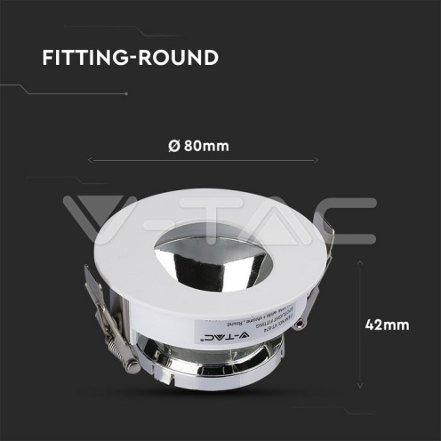 GU10 Отливка Кръг Бяло+Хром VT-874 - изглед 9