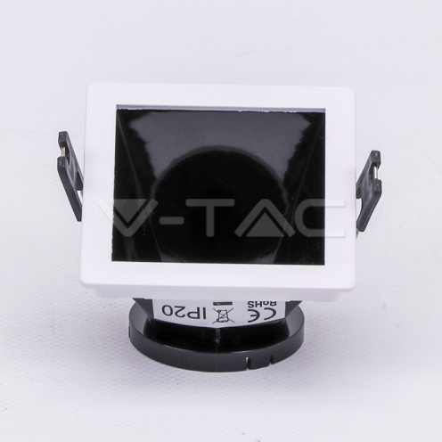 GU10 Отливка Квадрат Бяло+Черно VT-875 - изглед 2