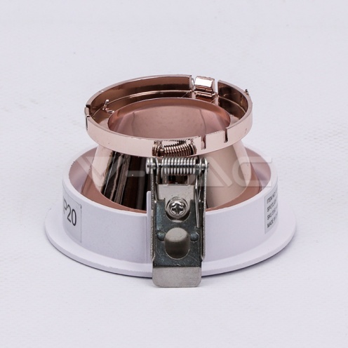 GU10 Отливка Кръг Бяло+Розово Златоно VT-874 - изглед 2